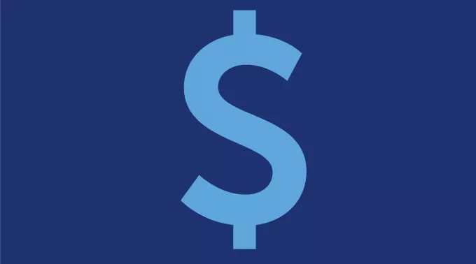Icon of dollar sign to indicate fundraising