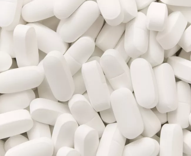 A heap of white pills